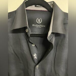 Bugatchi Men's Dark Gray Button Down Shirt